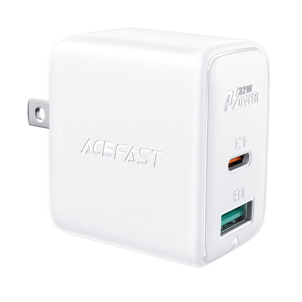 Adaptateur secteur pour chargeur rapide, prise USB-A USB-C, double ports 32 W Adaptateur secteur pour chargeur rapide, prise USB-A USB-C, double ports 32 W